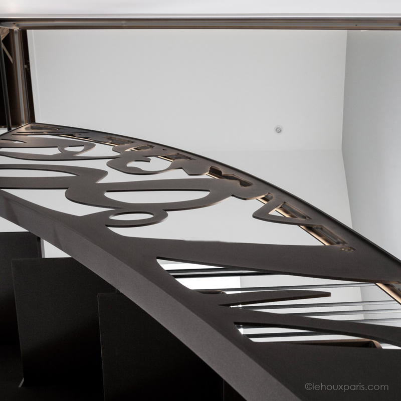 garde corps et escalier Tournant moderne LehouxParis