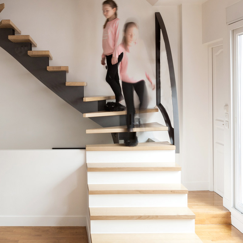 escalier design ORIGINAL demi tournant lehoux