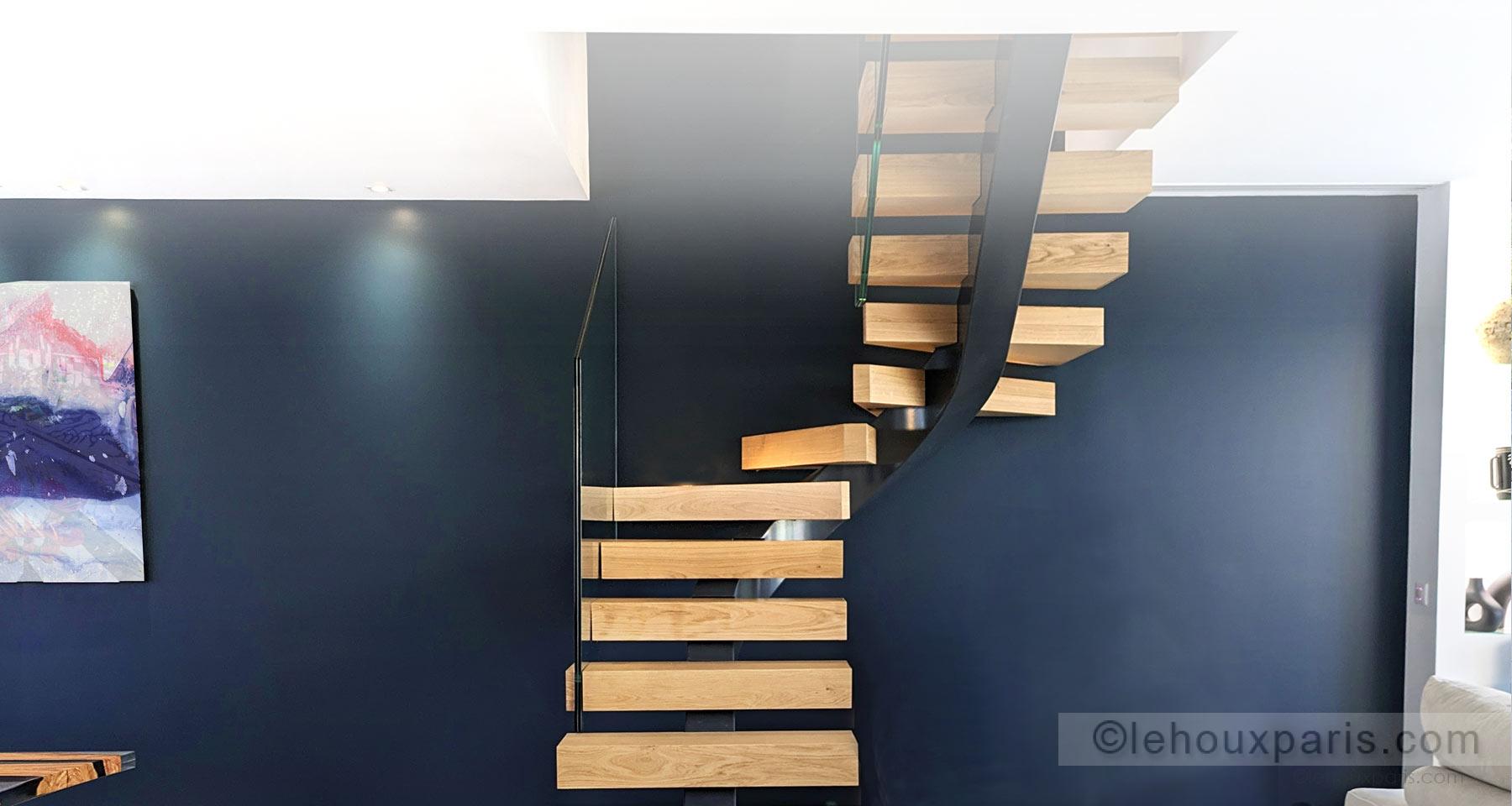 header escalier design verre lehoux paris