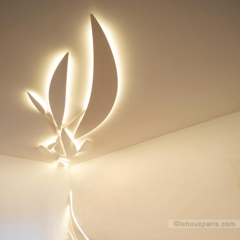 DECORS LUMINEUX plafond CREATIONS cuisine duplex moderne LEHOUX PARIS