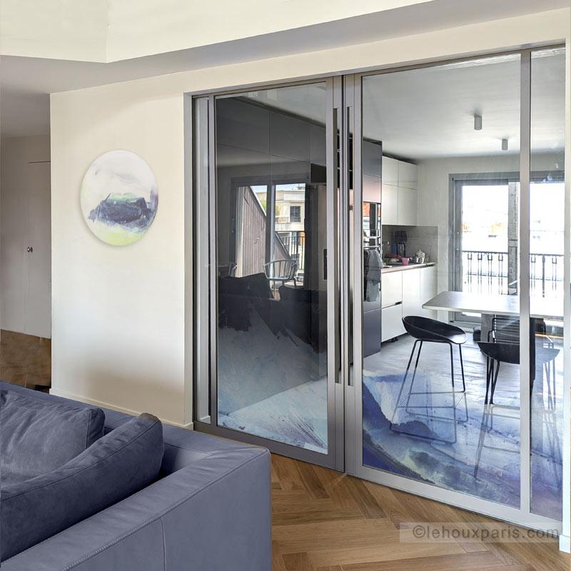 porte verre design bleue lehoux paris tableau rond prisca temporal